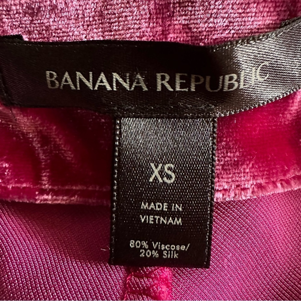 NEW Banana Republic Rita Maxi Velvet Dress XS Bright Berry - Picture 9 of 11